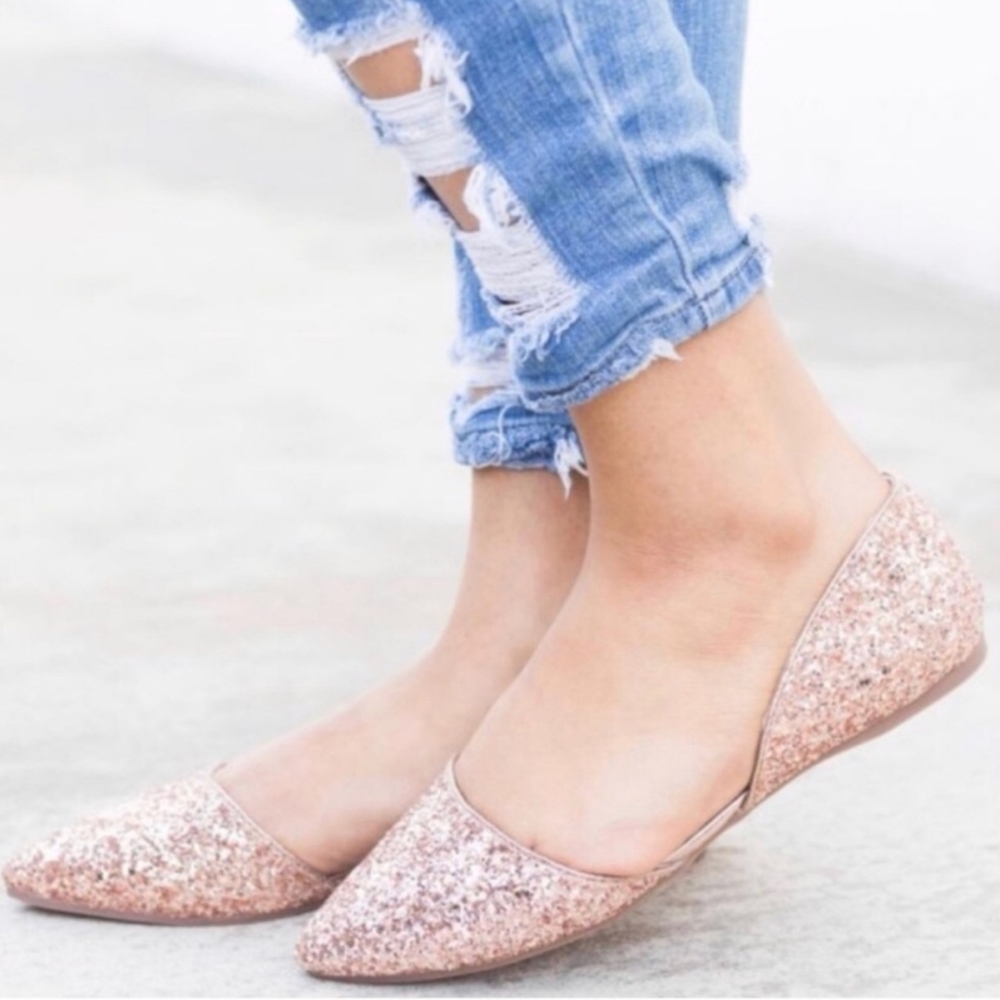 Forever, Rose Gold Ballet Flats